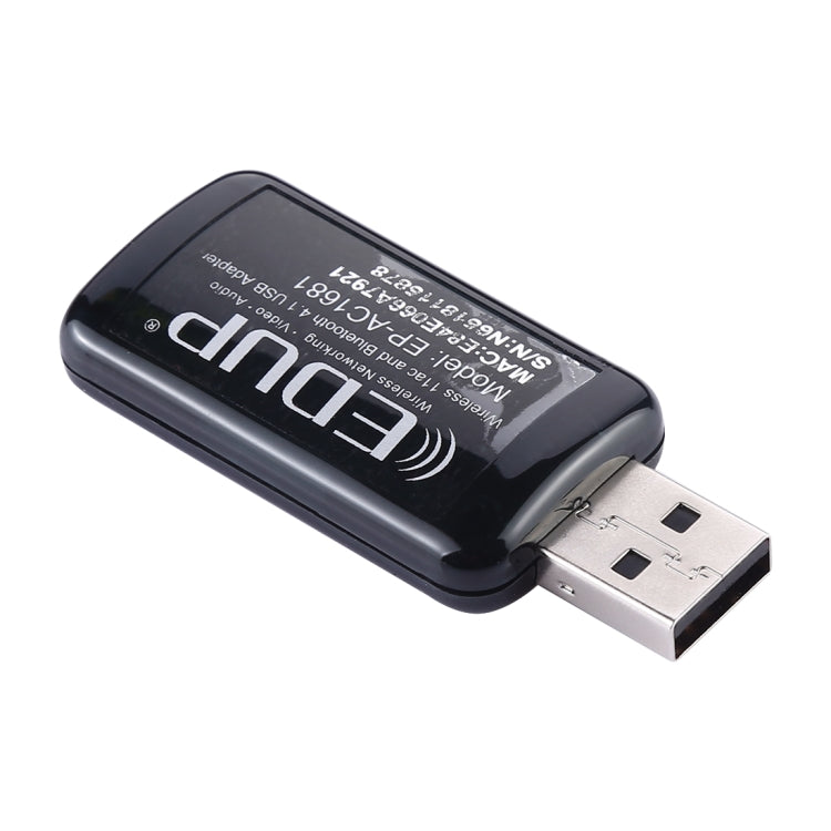 EDUP EP-AC1681 2 in 1 AC1200Mbps 2.4GHz & 5.8GHz Dual Band USB WiFi Adapter External Network Card with Bluetooth 4.1 Function, EP-AC1681 EDUP EP-AC1681 2 in 1 AC1200Mbps 2.4GHz & 5.8GHz Dual Band USB WiFi Adapter External Network Card with Bluetooth 4.1 Function, EP-AC1681